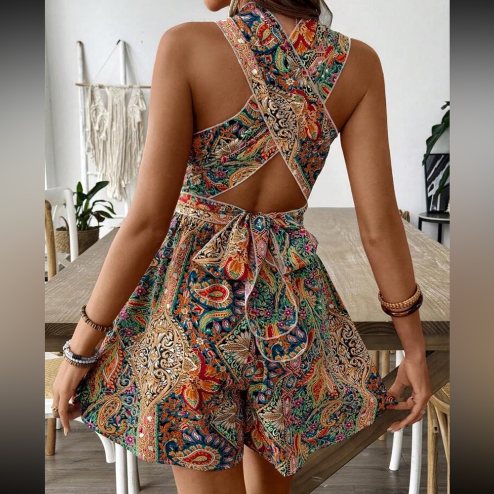 New to Posh C 🔆| Mirage Euro Style Halter Romper Casual Resort Wear - Picture 5 of 12
